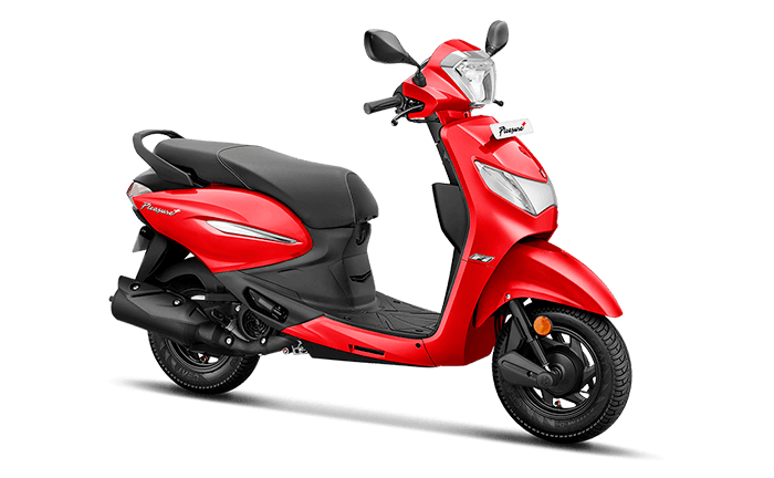 Hero Pleasure Plus 110 Sporty Red colour carandbike