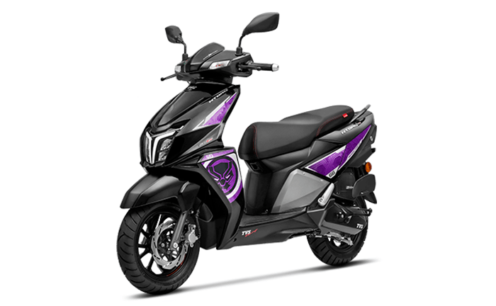 TVS Ntorq 125 Stealth Black colour carandbike