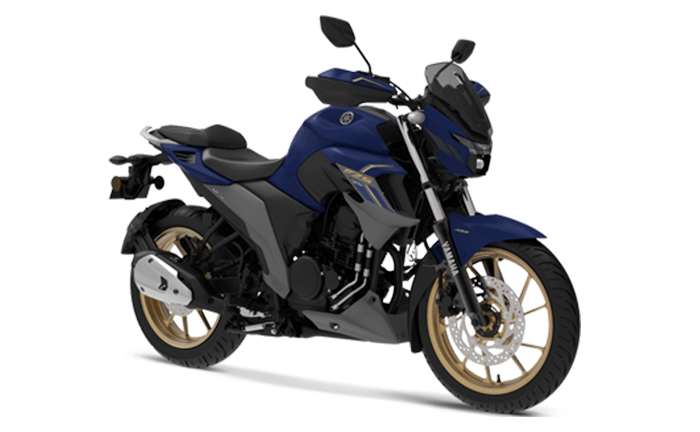 Yamaha FZS 25 Dark Matt Blue colour carandbike