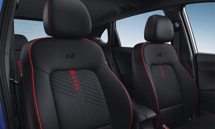 Chequered flag design leather seats with N logo