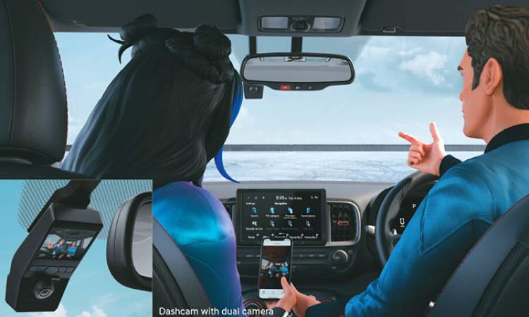 Dashcam with dual camera