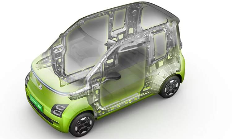 High strength vehicle body with 17 hot stamping panels