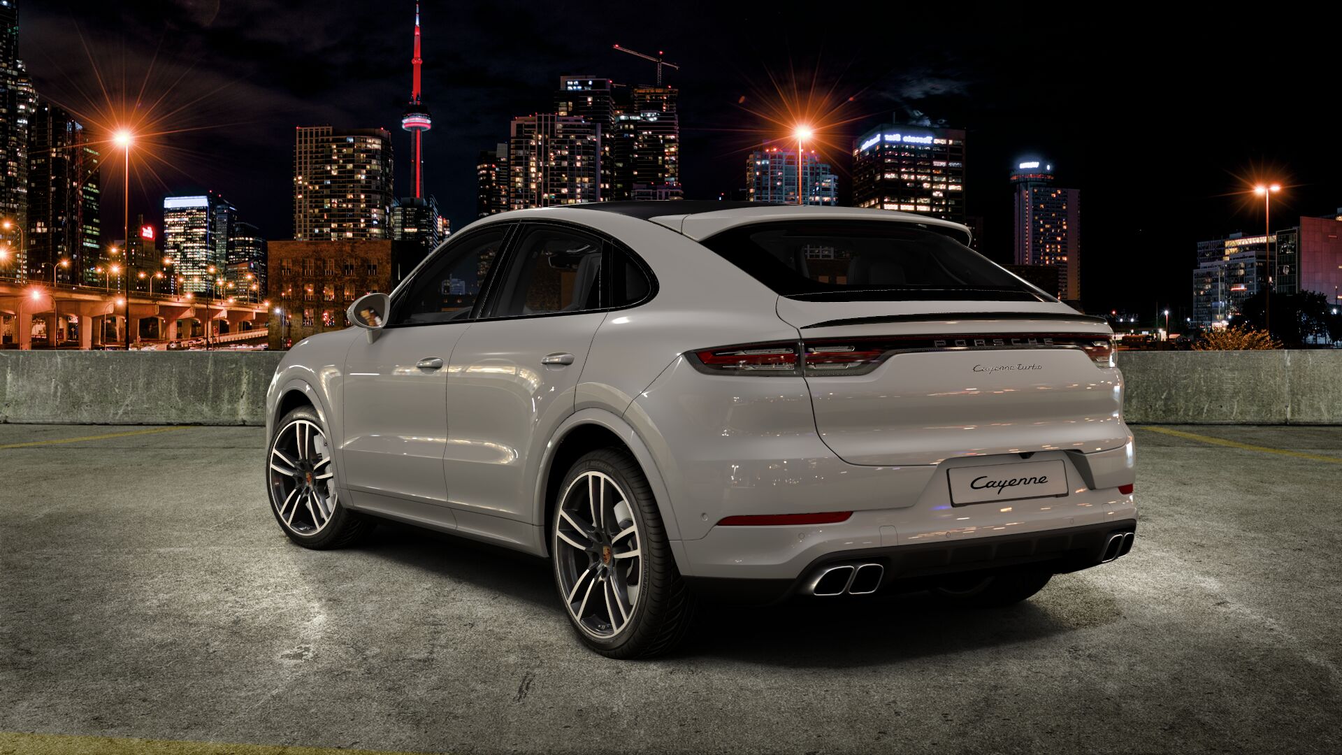 Porche Cayenne Turbo Coupe Rear View