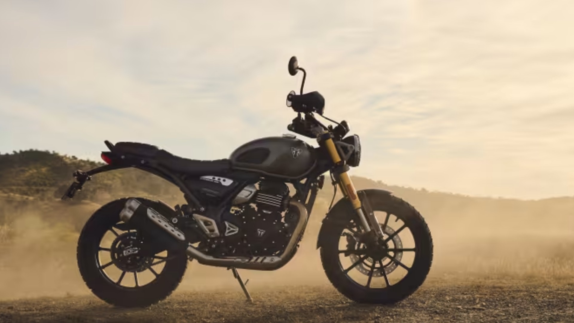 2027 Triumph Scrambler 400 X New Colour Matt Pewter Grey Matt Khaki Green m2