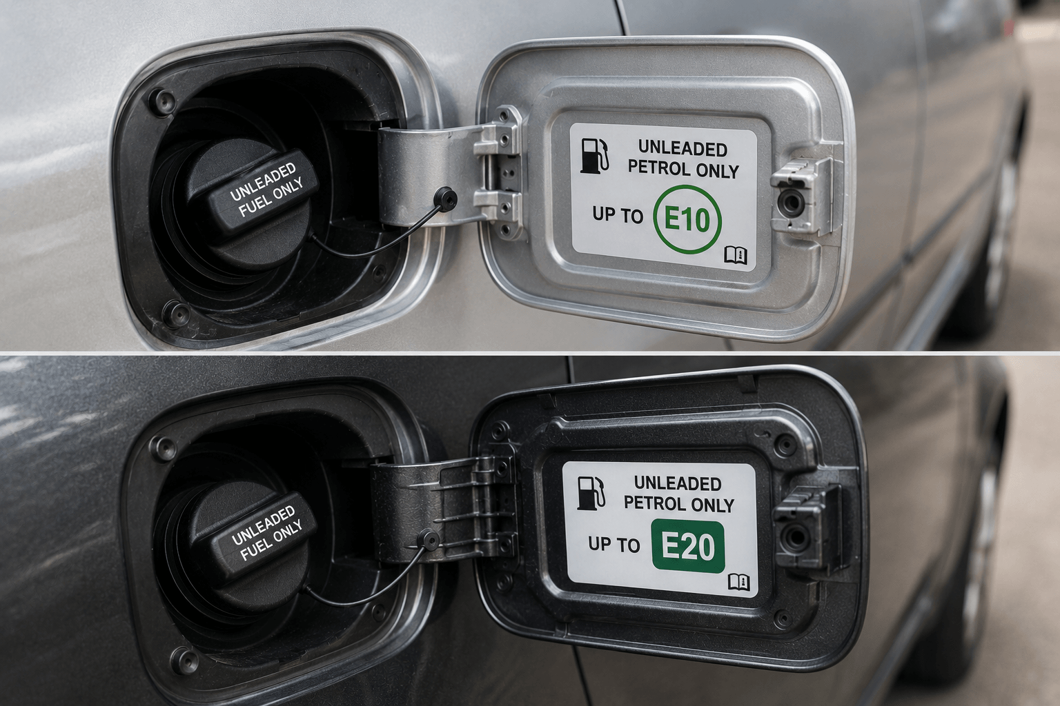 E10 E20 Fuel Cap Shot