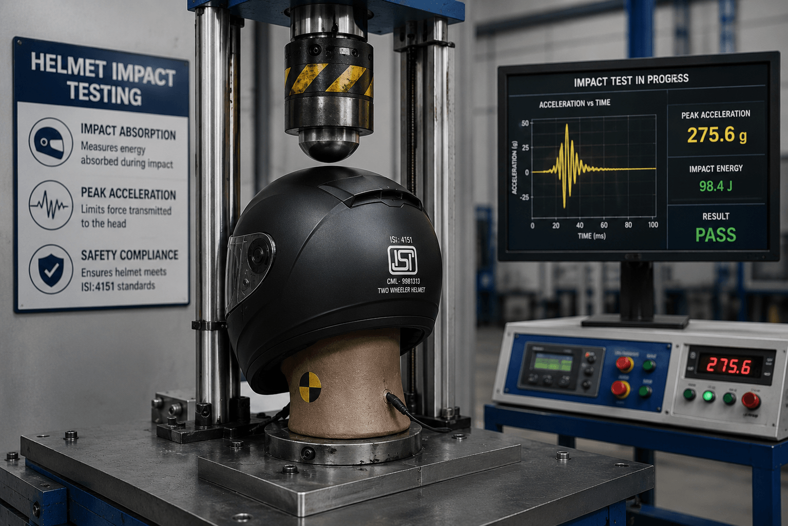ISI helmet testing helemt certification