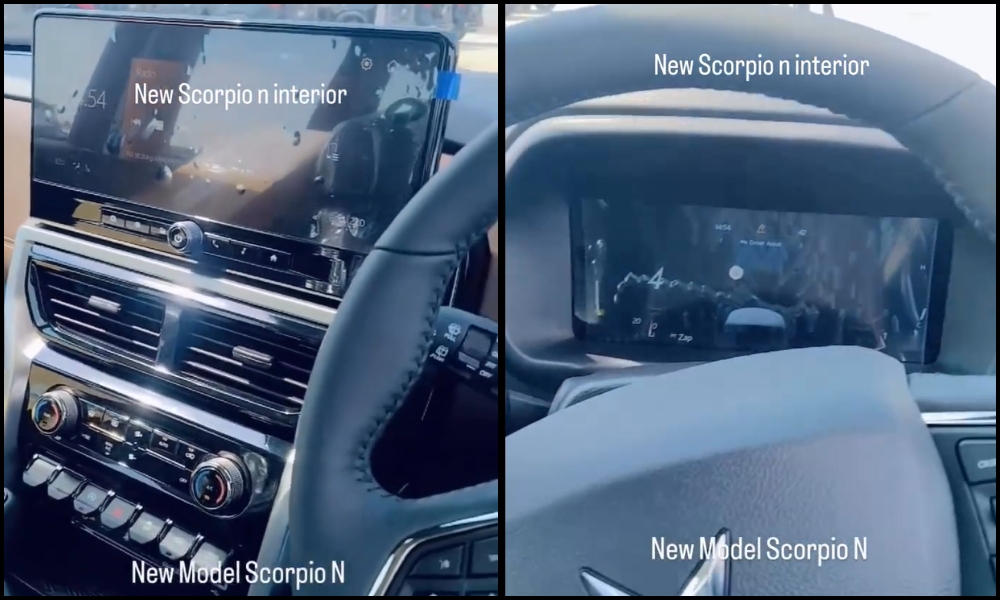 Mahindra S Corpio N facelift intrior spied