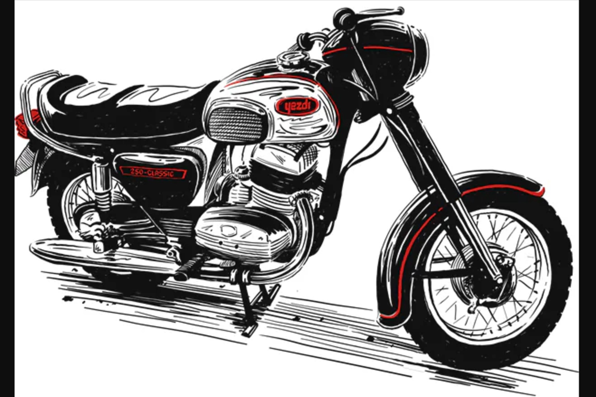 Old Yezdi CL 11 illustration m1