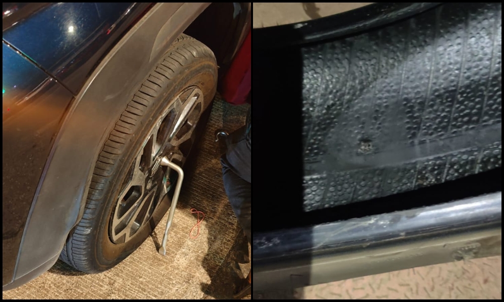 Punctured tyre