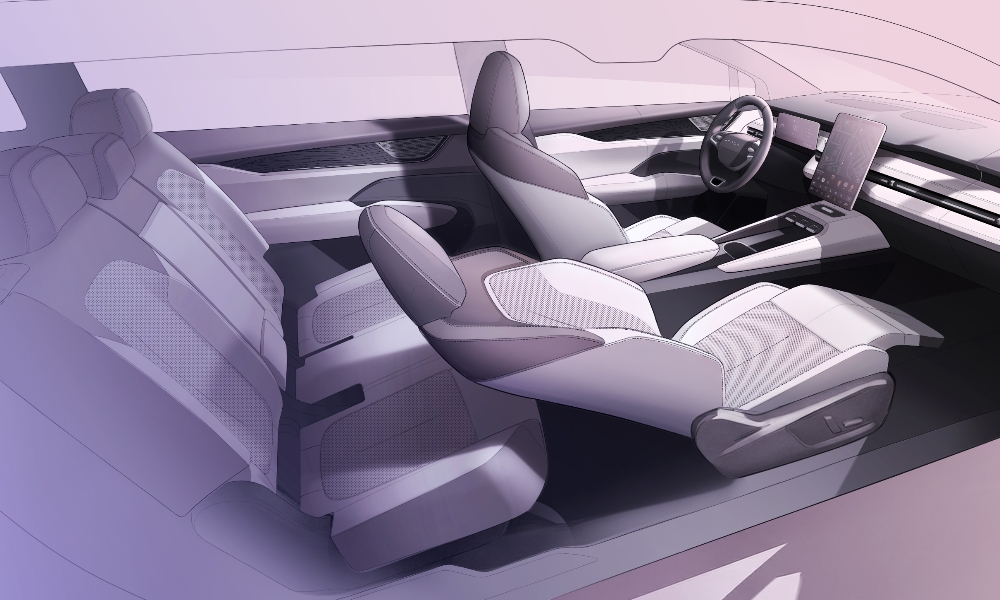 Skoda Peaq Interior Sketch