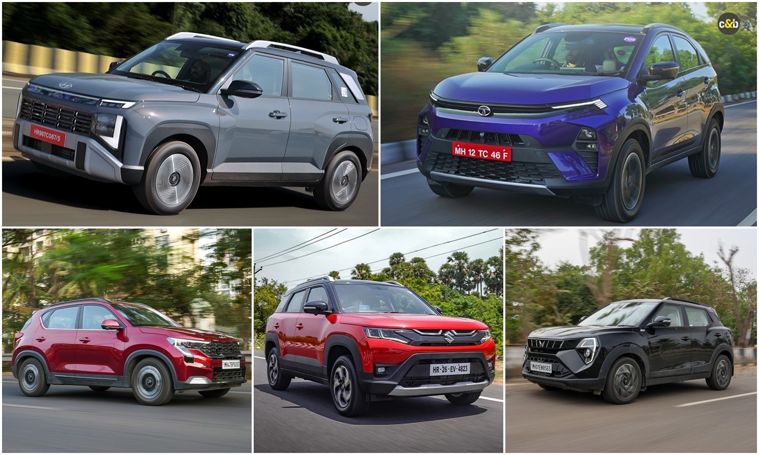 Hyundai Venue vs Tata Nexon vs Mahindra XUV 3XO vs Maruti Brezza vs Kia Sonet: Subcompact SUV Comparison