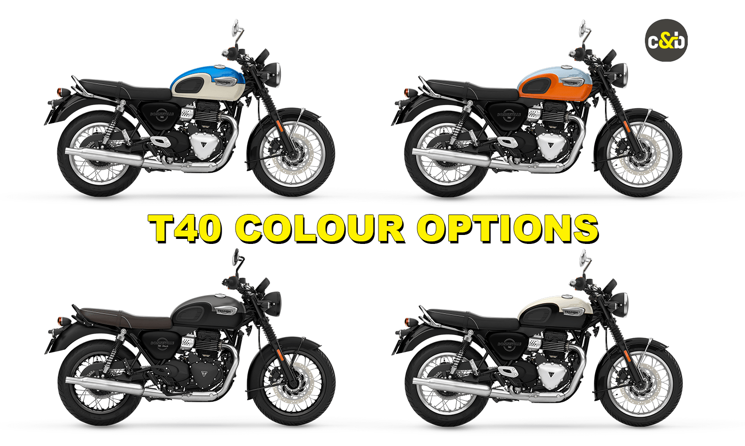 Triumph Bonneville T40 colour options