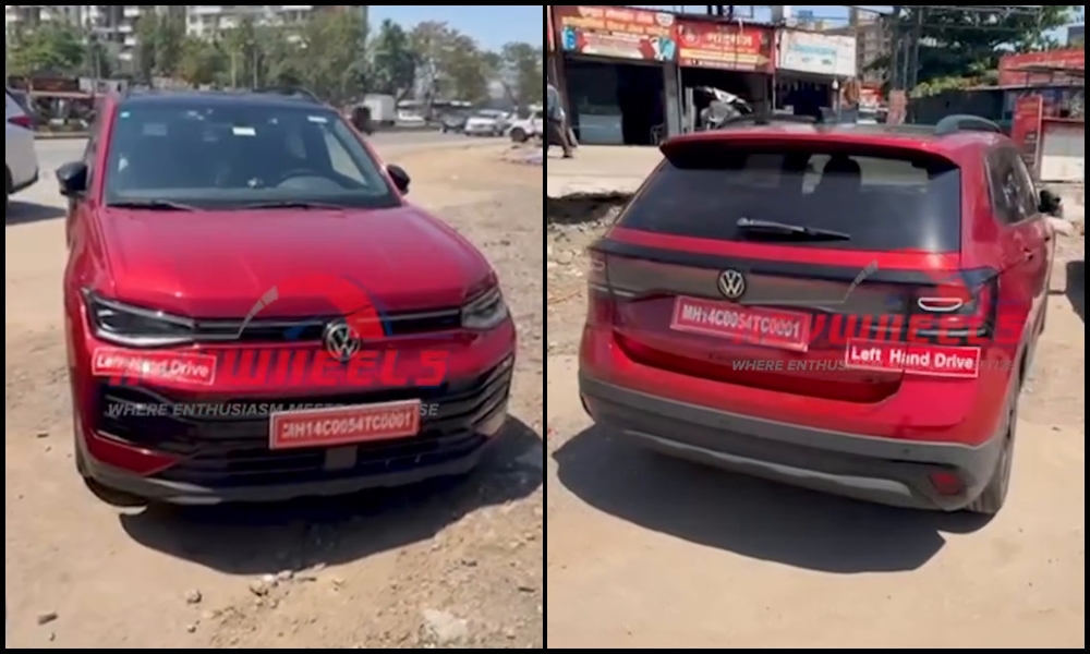 Volkswagen Taigun Facelift Spotted Undisguised Ahead Of April 9 Launch