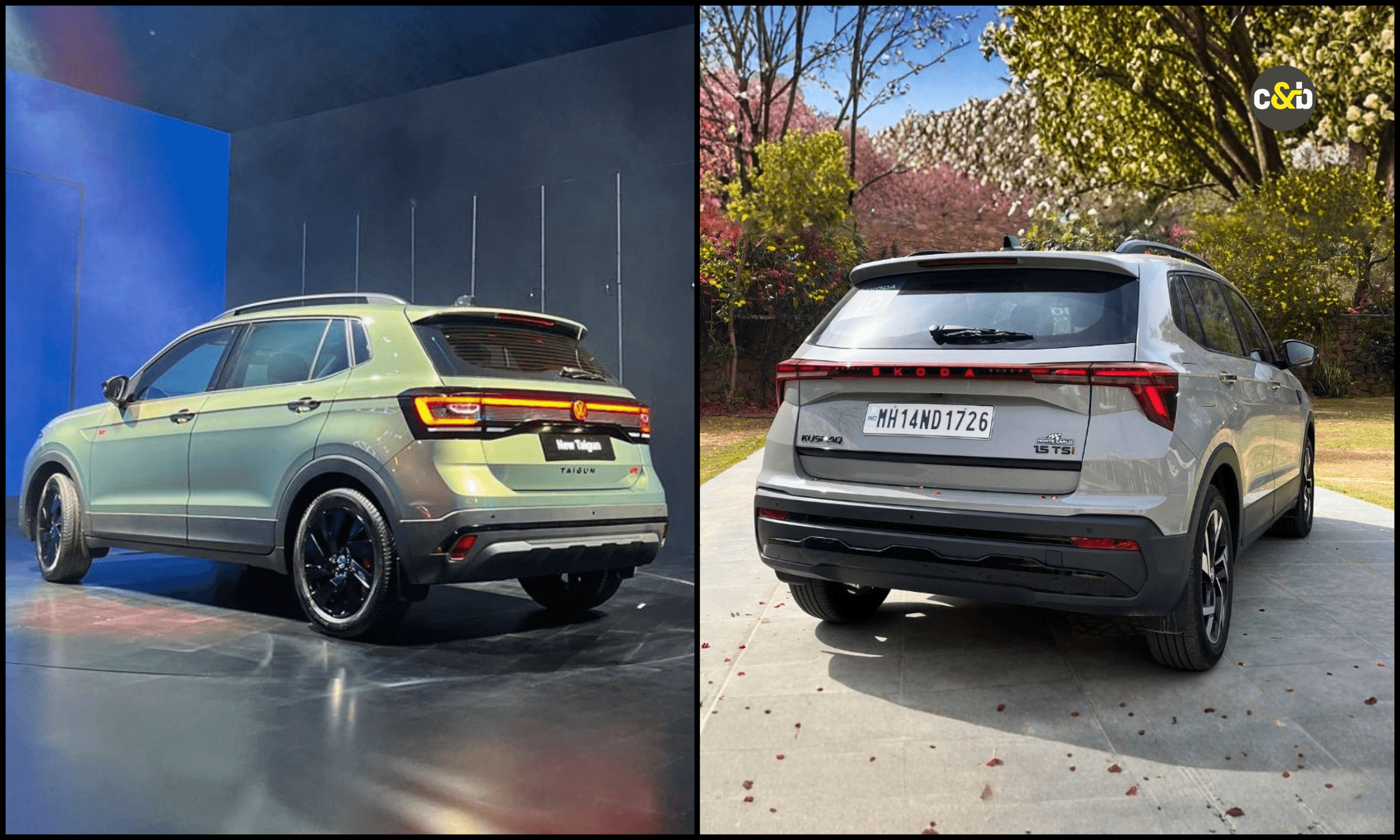 VW Taigun GT Plus Sport vs Skoda Kushaq Monte Carlo comparison 1