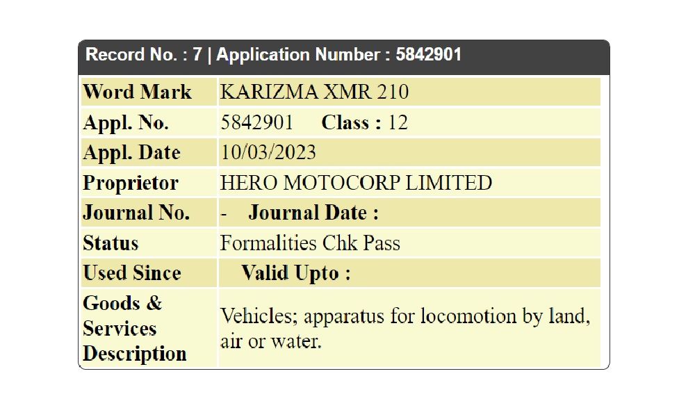 Hero Karizma XMR 210