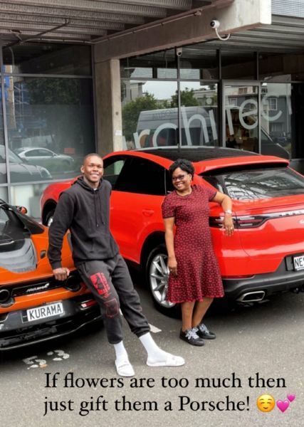 israel adesanya gifts mum porsche flaunts mclaren 720s spider autojosh 2