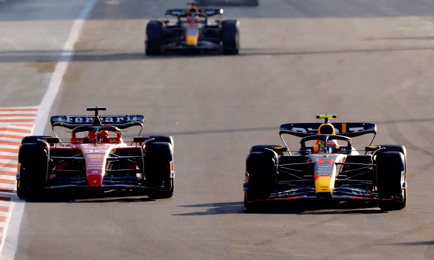 F1: Perez Snatches Baku Sprint Race Win From Leclerc, Verstappen Tangles With Russel
