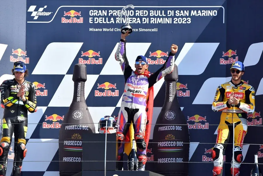 It was an all ducati podium as Bagnaia and Bezzecchi rounded out the top 3