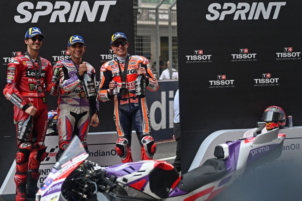 The top 3 finishers were Jorge Martin Francesco Bagnaia and Marc Marquez