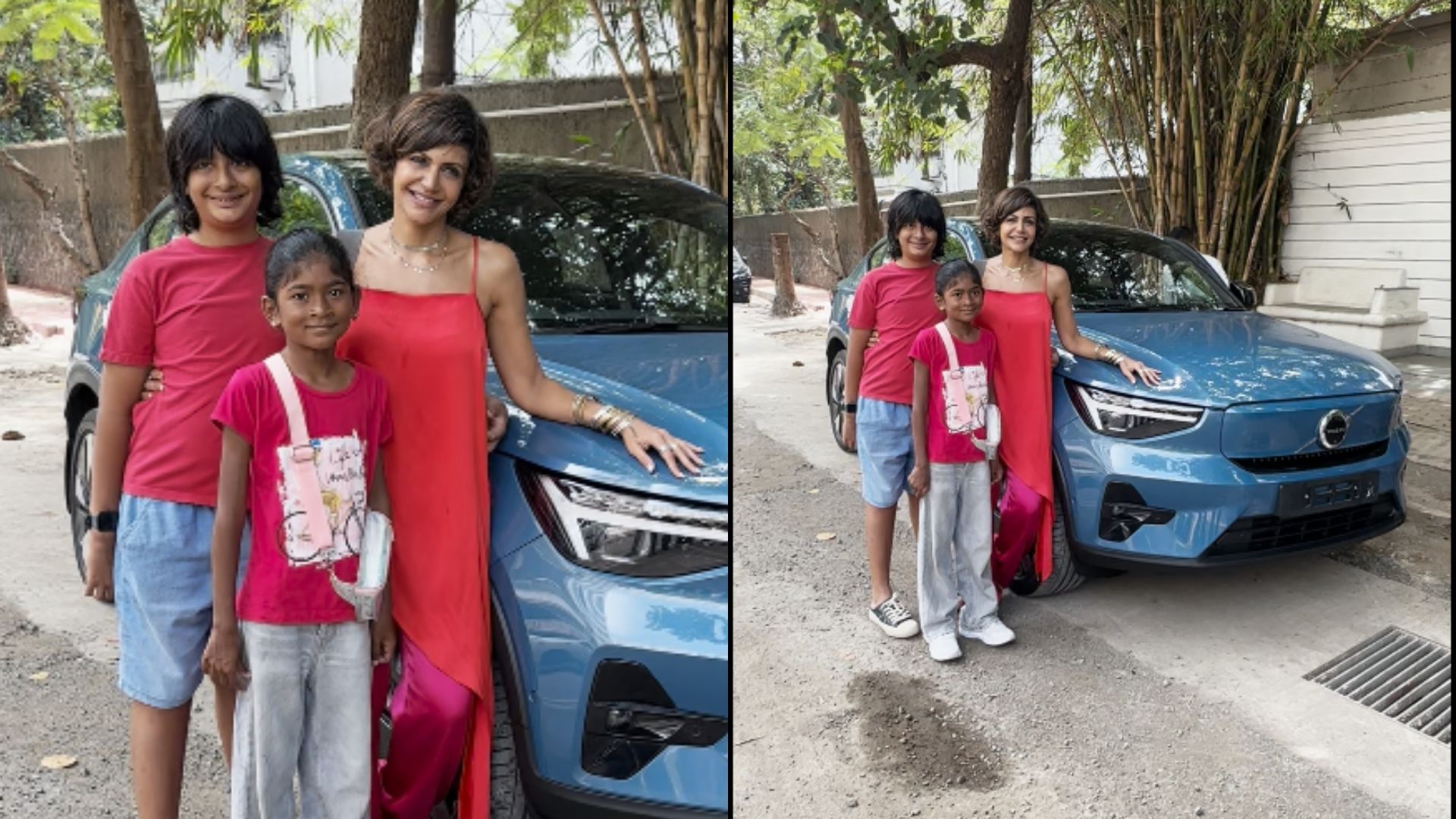 Actor Mandira Bedi Takes Delivery Of Her New Volvo C40 Recharge