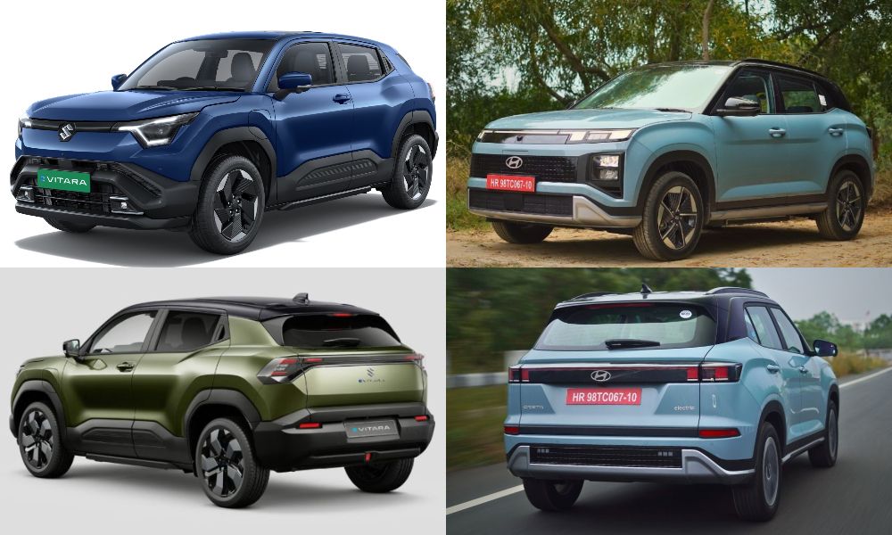 Maruti Suzuki e Vitara vs Hyundai Creta Electric Dimensions Powertrain Battery Features Compared