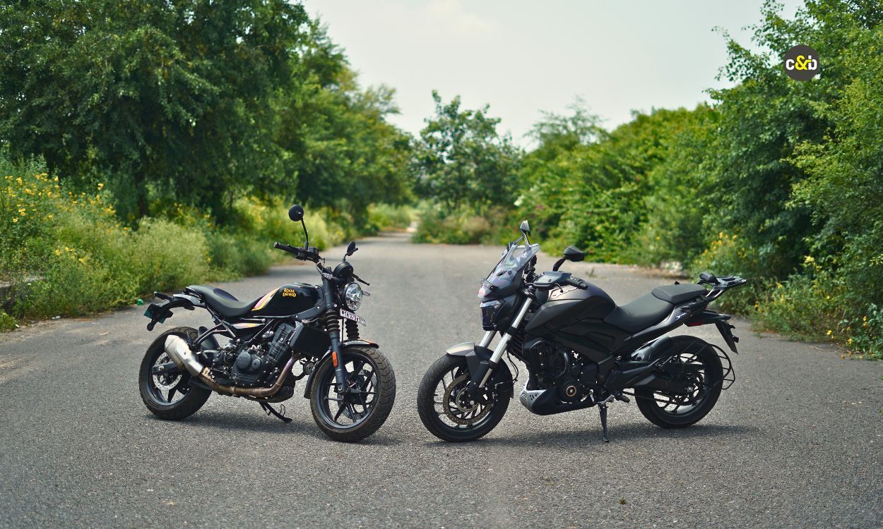 2025 Bajaj Dominar 400 vs Royal Enfield Guerrilla 450 m1
