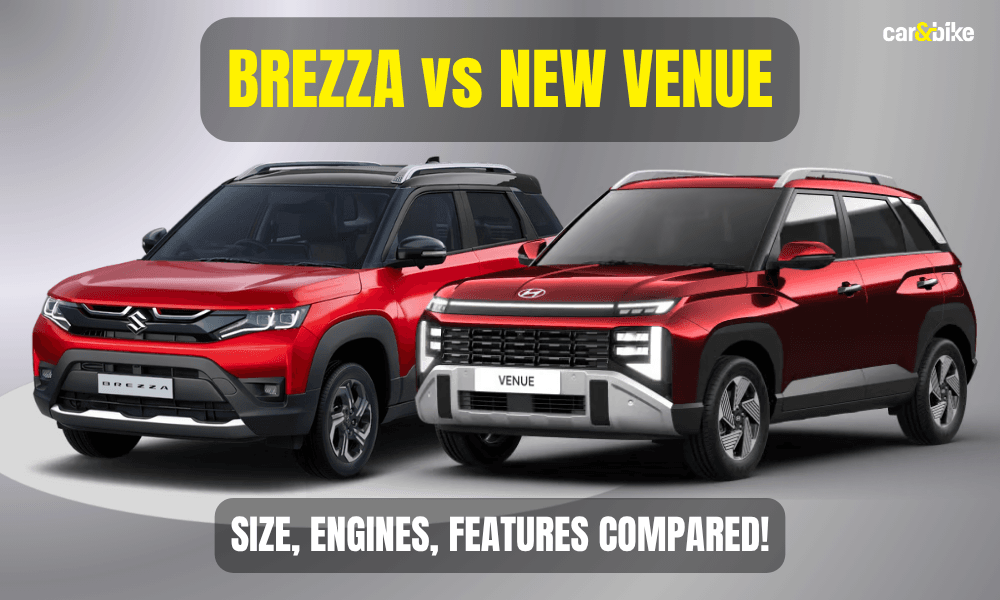New Hyundai Venue vs Maruti Suzuki Brezza: Size Features Engines