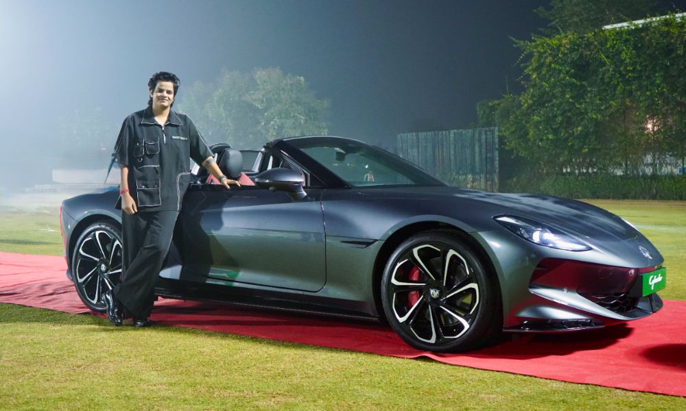 Women’s Cricket World Cup Winner Shafali Verma Takes Delivery Of MG Cyberster