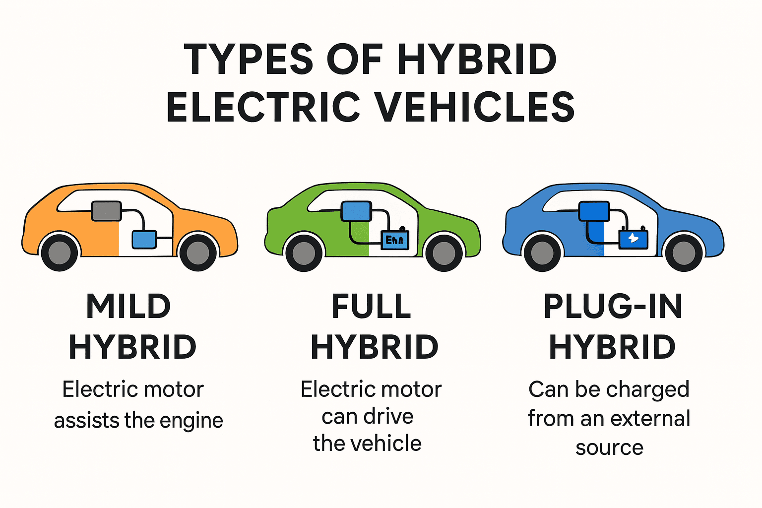 Types of Hybrid electric vehicle systems 1