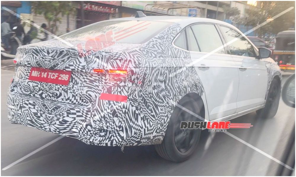 Skoda Slavia facelift spied 2