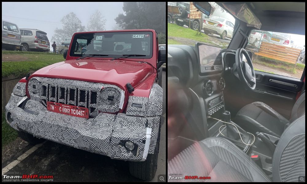 Mahindra Thar Facelift spied