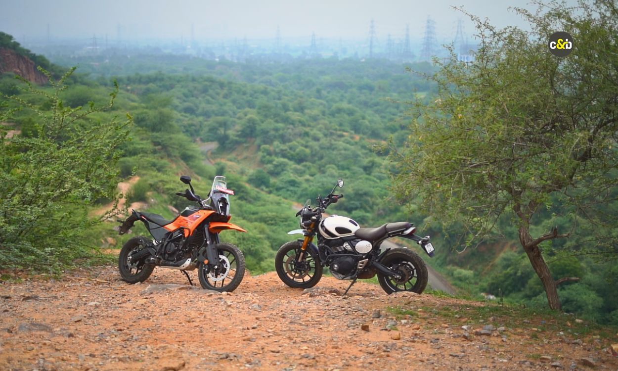2025 KTM 390 Adventure X Vs Triumph scrambler 400 X m1