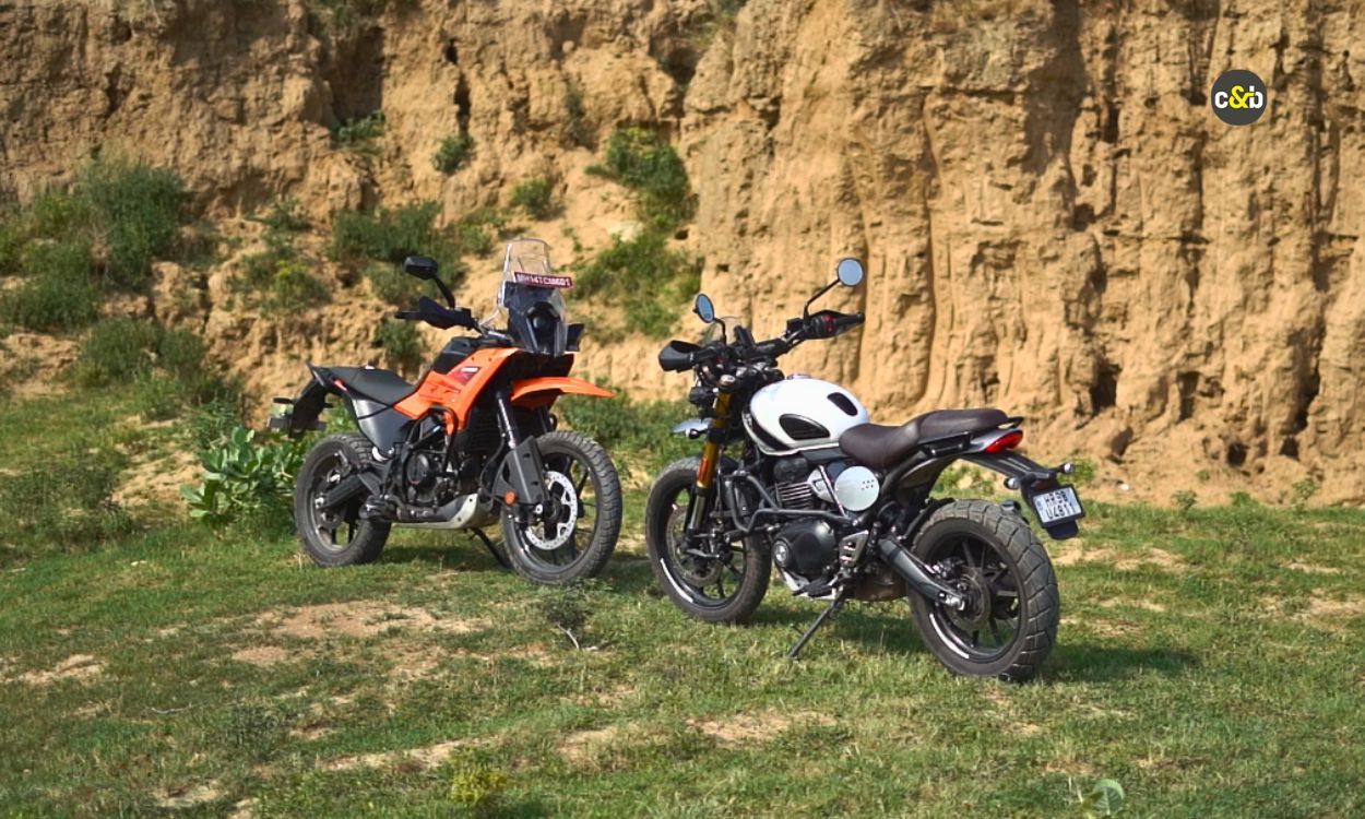 2025 KTM 390 Adventure X Vs Triumph scrambler 400 X m4