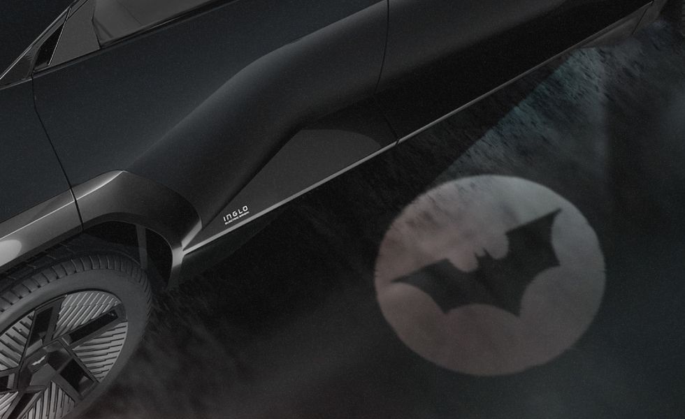 Night Trail Carpet lamps with The Dark Knight Trilogy Bat emblem logo projection980 px X 600 H copy