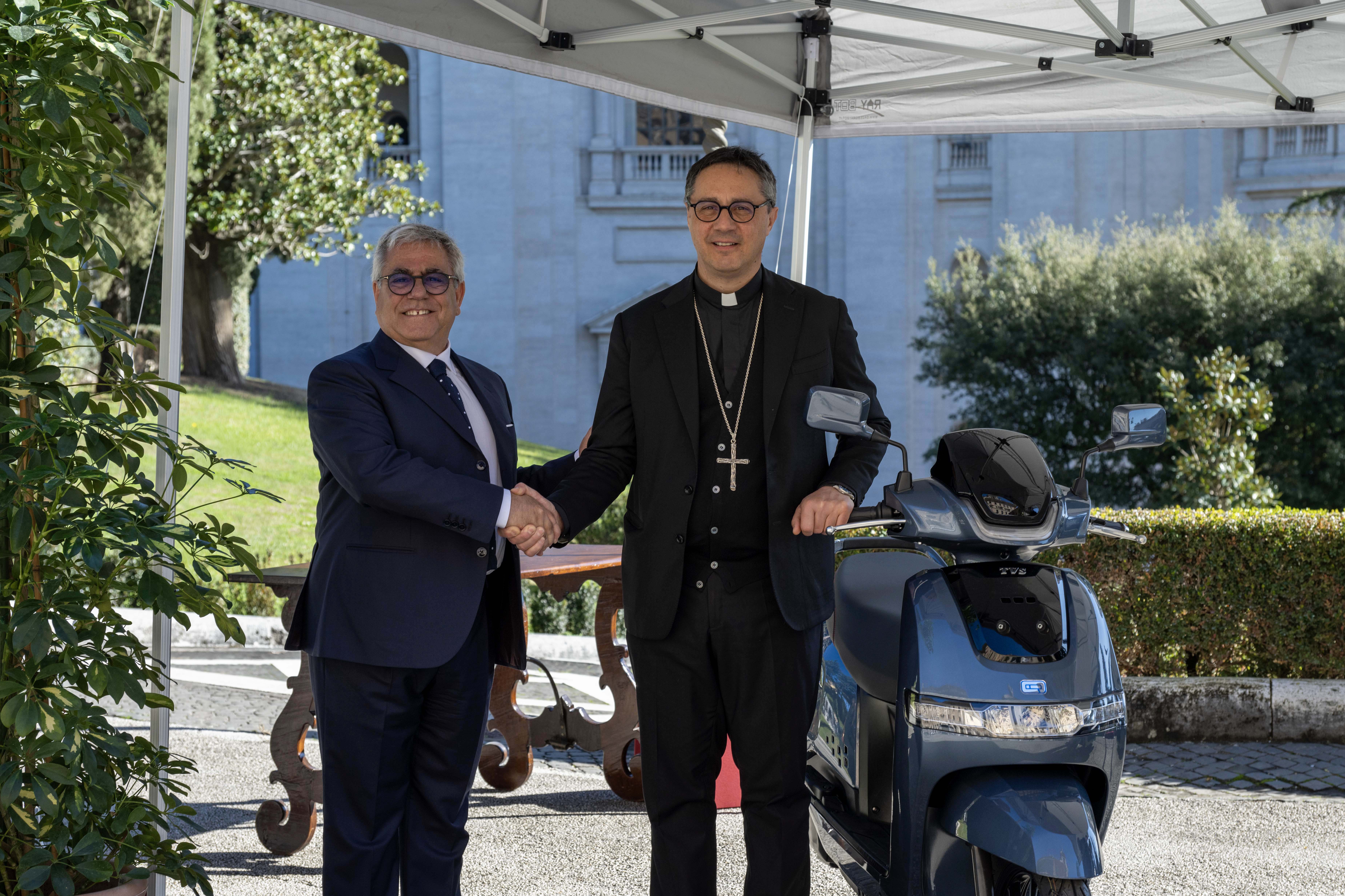 TVS Gives iQube Electric Scooter To Vatican City State For Daily Operations