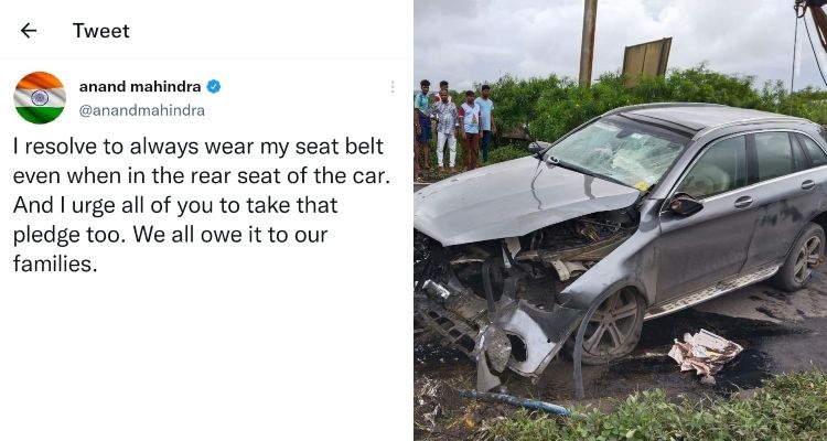 “We All Owe It To Our Families,” Anand Mahindra Tweets About Wearing Seatbelts In The Rear Seat After Cyrus Mistry’s Death