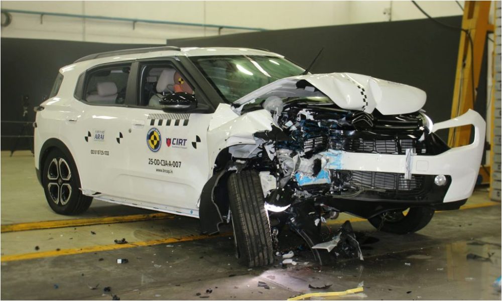 citroen aircross suv bags five stars in bharat ncap crash tests carandbike 3