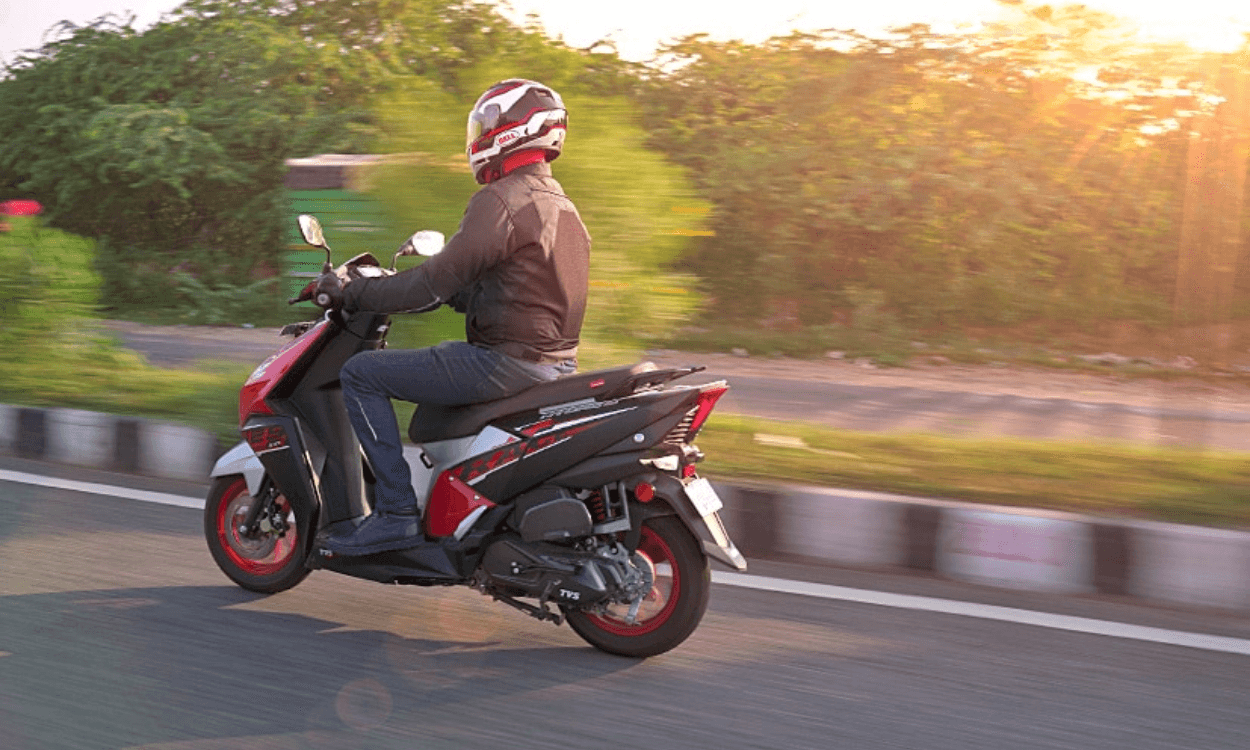 TVS Ntorq 125 on road