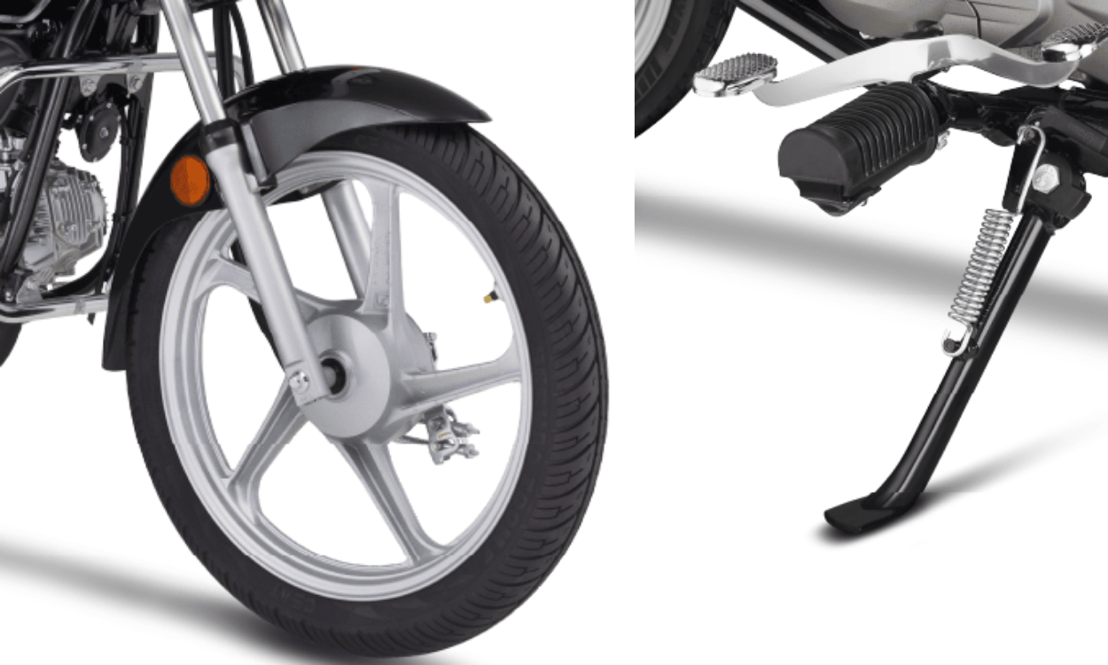 splendor-plus Tyre and side stand